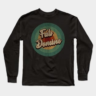 Circle Retro Vintage Fats Domino Long Sleeve T-Shirt